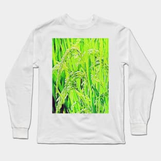 close-up green rice grain Long Sleeve T-Shirt